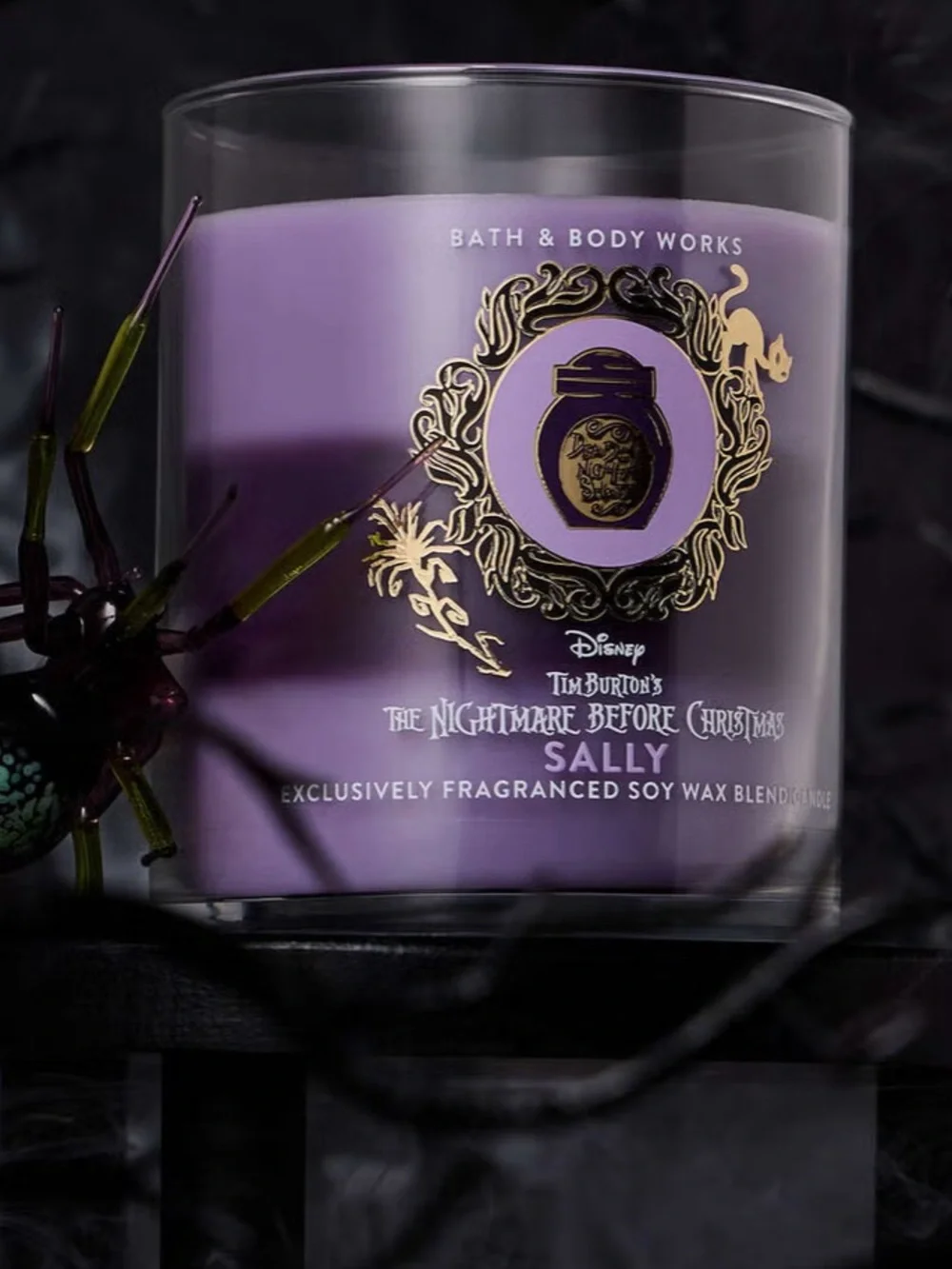 “New” Set of 2 Bath & Body Works 'Sally' The Nightmare Before Christmas Candles